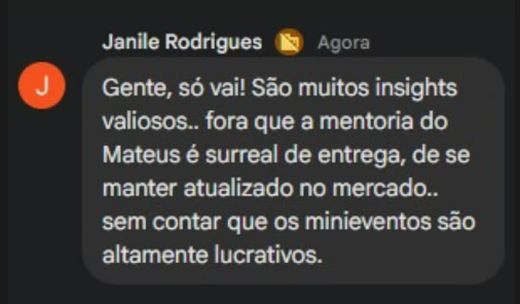 Depoimento de mentorado do Reino