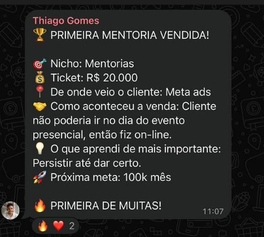 Depoimento de mentorado do Reino