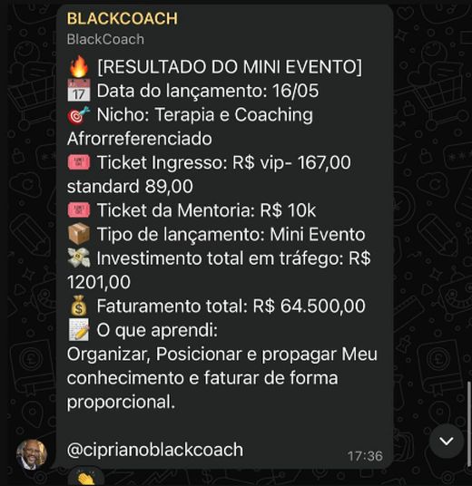 Depoimento de mentorado do Reino